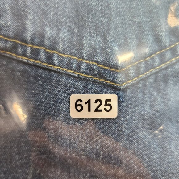 Womens Blue Denim Shirt Sag Harbor Sport Embroidered Button Up Back Yoke Size S - Picture 12 of 12